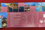 Australien 8 Dollar Silbermünze - 5 oz Silver Proof Coin OVP 2014 The Land Down Under Serie - Great Barrier Reef - Flugzeug Proof colorated with original packaging