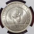 Deutschland Weimarer Republik Germany 5 Mark 1929A 10 Jahre Reichsverfassung von Weimar Schwurhand Hindenburg Constitution NGC MS 63