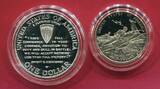 USA 1,50 Dollar 1991-1995 50 Jahre zweiter Weltkrieg proof in capsules w. certificate, orig. packaging