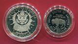 USA 1,50 Dollar 1991 Mount Rushmore Anniversary Coins proof in capsules w. certificates; orig. packaging
