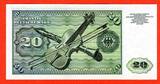Western Germany FRG Bundesrepublik Deutschland 20 DM Deutsche Mark Banknote 1960 Elisabeth Tucher Dürer Geige mit Bogen, Klarinette Erste Serie G ... P I-