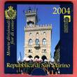 San Marino KMS 8,88 Euro mit 5 Euro Silbermünze 2004 Kursmünzensatz 1 Cent bis 5 Euro BU coinset (coins slightly toned)