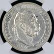HUNGARY Österreich Ungarn KuK Monarchie 5 Korona 1907 KB 40 Jahre Krönung von Franz Joseph I. ohne UP, Kremnitz NGC AU 58 Toning Spot