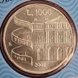 Italy Italien Kursmünzenstz KMS Coin Set 12 Coins 1 - 1000 Lire 2001 500 Flotte und 1000 Lire Silber Giuseppe Verdi Last Issue of Italian Lira Uncirculated with original Folder