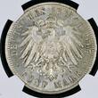 Baden Deutschland Germany Kaiserreich 5 Mark 1907 Auf den Tod von Großerzog Friedrich I. NGC MS 64