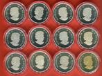 Kanada 12 x 10 Dollar Silbermünzen, je 1/2 Unze Silber 2013 Kollektion - Oh Canada - kanadische Wahrzeichen BU with wooden box & coa