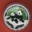 Tuvalu 1 Dollar Silbermünze - 1 oz Silver Proof Coin 2011 Giant Panda - Wildlife in Need Serie Proof colorated with original packaging