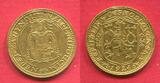Tschechoslowakei Czechoslovakia 1 Dukat Ducat Gold 1924 St. Wenzel Duke Wenceslas AU/Unc. mount removed