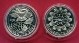 San Marino 15 Euro (5 € & 10 € Silbermünzen) 2002 Willkommen Euro proof in capsules w. certficate; orig. packaging
