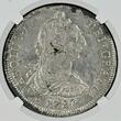 PERU 8 Reales 1787 LIMA IJ Carolus Carlos Charles III. Better Mintmark IJ NGC UNC Details Env. Damage with Luster
