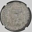 PERU 8 Reales 1787 LIMA IJ Carolus Carlos Charles III. Better Mintmark IJ NGC UNC Details Env. Damage with Luster