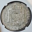 PERU 8 Reales 1787 LIMA IJ Carolus Carlos Charles III. Better Mintmark IJ NGC UNC Details Env. Damage with Luster