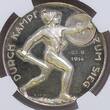 Deutschland Germany Kaiserreich Preußen Silvermedal Silbermedaille 1914 Kronprinz Wilhelm Uniform der Totenkopfhusaren 