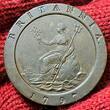 England Großbritannien United Kingdom 2 Penny Pence Cartwheel Type 1797 George III. Planchet flaw at edge EF matte patina min edgenicks