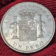 Philippinen Philippines 1 Peso Piso 1897 Alfonso XIII. Ef/AU cleaned Small Scratches