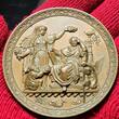 Deutschland Germany Kaiserreich Preußen Bronzemedaille 1859 Alexander von Humboldt Kosmos Fec. H B Loos Dir. Hohes Relieff Ultra high relief AU small scratches Patina brown sm. Spots