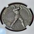 1. Weltkrieg Kaiserreich Silvermedal Silbermedaille 1914-DATED Befreiung Ostpreußens Tannenberg Hindenburg Ultra high Relief NGC MS 62 matte