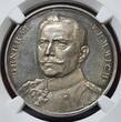 Deutschland Germany Kaiserreich Preußen WWI Silvermedal Silbermedaille 1914 Otto von Emmich Der Eroberer von Lüttich Only one known to NGC NGC MS 62