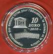 Frankreich 10 Euro Silber 2010 Unesco Weltkulturerbe Taj Mahal Polierte Platte mit Box, Zertifikat und Umkarton