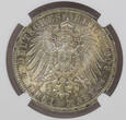 GERMANY Deutschland Schwarzburg Sondershausen 3 Mark 1909 A Tod von Karl Günther, Patina NGC MS 63