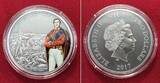 Niue 2 Dollars Silbermünze mit Farbapplikation 2017 Battle of Waterloo - Battles that changed History - 1 OZ Silver Coin - Schlacht Antique Finish with box, carton & coa