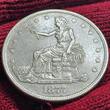 The United States of America USA 1877 S Trade Dollar San Francisco USA low ef min. scr. Cleaned