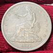 The United States of America USA 1877 S Trade Dollar San Francisco USA low ef min. scr. Cleaned