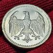 Weimarer Republik Deutsches Reich 3 Mark Silber Kursmünze 1924 A Kursmünze Drei ausgeschrieben unc. matte uneven edge