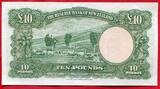 Neuseeland New Zealand 10 Pounds Banknote ND 1960 - 1967 James Cook at lower right, crowned arms and sailing ship at left R. Neal Fleming Almost uncirculatedcenterfold