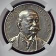 Germany Deutschland Kaiserreich Silvermedal Silbermedaille 1909 Zeppelin Thaler Fahrt Rhein Westfäliches Industriegebiet Z III NGC UNC Details Cleaned