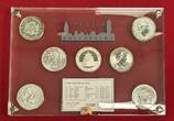 USA, Kanada, China, Australien, Somalia, Gabun 5 x 1 Unze Silber, 1 x 30 g 2019 Wallstreet Collection - The First Rhodium Edition Gilded in glass-case with box, bag & carton