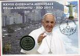 Vatican, Vatikan 2 Euro Gedenkmünze 2013 Papst Franziskus - 28. Weltjugendtag in Rio de Janeiro unc. coin