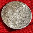 Baden 2 Mark Silbermünze Circulation Coin 1913 G Großherzog Friedrich II. Kursmünze USA Unc. not cleaned min scr.