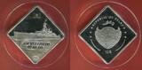 Republic of Palau 10 Dollar Silbermünze teilvergoldet - 2 oz Silber 2011 RN Vittorio Veneto - Kriegsschiff - 2 oz Silver Proof Coin Proof (great toning) with original packaging