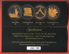 USA 4 x 1 Dollar Silbermünzen 1986-1989 Golden Enigma - Edition Black Ruthenium & 24 kt Gold veredelt Proof black ruthenium with box & coa