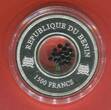 Benin 1500 Francs Silbermünze - 1 Unze Silber 2016 Ägyptische Turmaline - Egypt Tourmaline Inlay - 1 oz Silver Proof Coin Proof with box & coa