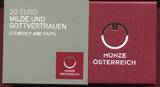 Österreich 20 Euro Silbermünze 2018 Milde und Gottvertrauen - Clemency and Faith proof in capsule w. certificate, orig. packaging