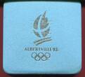 Frankreich 100 Francs Silbermünze 1989 Eiskunstlaufpaar - Olympische Winterspiele 1992 Albertville proof in capsule with box
