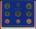 Vatikan 3,88 Euro 2007 Kursmünzensatz 1 Cent bis 2 Euro, 8 Münzen Papst Benedict XVI. unc