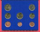 Vatikan 3,88 Euro 2007 Kursmünzensatz 1 Cent bis 2 Euro, 8 Münzen Papst Benedict XVI. unc