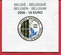 Belgien 10 Euro Silbergedenkmünze 2008 Maurice Maeterlinck - Der blaue Vogel (1908-2008, m. Farbapplikation) proof in capsule with certificate
