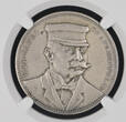Germany Empire Straßburg Silver medal Silbermedaille Graf Zeppelin Probefahrt über Straßburg 4.5.Augst 1908 NGC MS 64 Matte