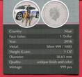 Niue 1 Dollar Silbermünze 2016 Belgischer Schäferhund - Belgian Malinois (m. Farbapplikation, selten/rare) antique in capsule, coa, orig. packaging