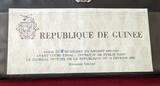 Guinea, Republic of Guinee 9 Piece Silver Proof Set 1969-1970 1969 / 1970 10. Jahrestag der Unabhängigkeit im Jahr 1968 Proof coin set with original packaging