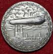 Germany Deutschland Karl Götz Medaille Weißmetall White Metal 1909-DATED Langstreckenflug Friedrichshafen München Ehrenbürger Graf Zeppelin unc min. scr.