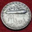 Germany Deutschland Karl Götz Medaille Weißmetall White Metal 1909-DATED Langstreckenflug Friedrichshafen München Ehrenbürger Graf Zeppelin unc min. scr.