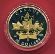 Kanada 10 Dollars Silbermünze 2015 Celebrating Canada (1/2 oz, mit sehr schöner Goldveredelung) proof in capsule w. certificate, orig. packaging
