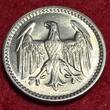 Weimarer Republik Deutsches Reich 3 Mark Silber 1924 D Kursmünze Drei ausgeschrieben USA Aunc