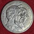 Baden 5 Mark Silbermünze Kaiserreich 1906 Goldene Hochzeit des Großerzogspaares USA unc min cleaned