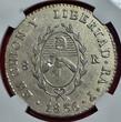 Argentina Argentinien 8 Reales 1836 RA P Provincial Del Rio De La Plata La Rioja Sonne Sun The only Unc Details by NGC NGC UNC Details cleaned